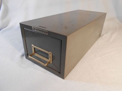 Art Steel Co. Steelmaster Vintage One Drawer Index Card File Cabinet - w/cards