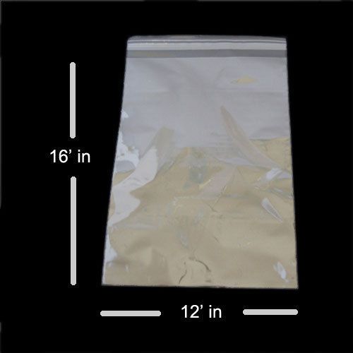 1000 super clear premium 12&#034;x16&#034; 1.5 mil thick resealable poly bags s-9646 for sale
