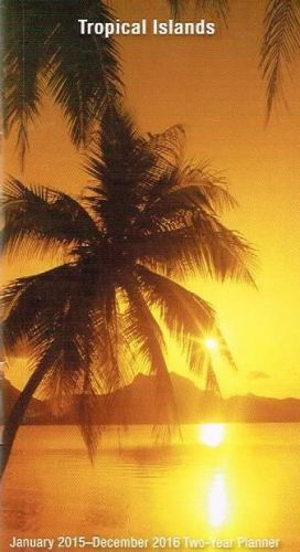 2015-2016 2 Year TROPICAL ISLANDS Pocket Planner NEW Scenic Appointment Calendar