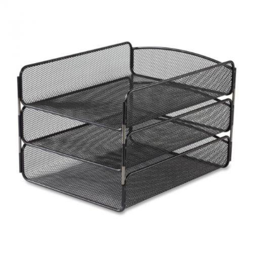 Safco safco desk tray, three tiers, steel mesh, letter, black saf3271bl new for sale