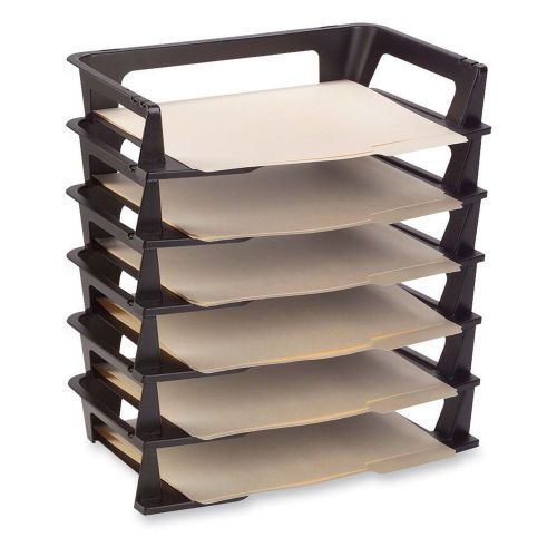 Rubbermaid 6 Tier Letter Tray Office Desk Plastic Holder Organizer File Paper