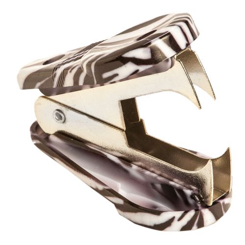 Womens Acrylic Zebra Safari Animal Print Utility Office Work Staple Remover