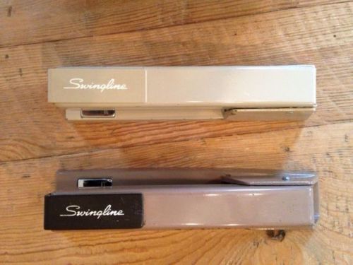 Vintage Swingline Stapler, office, brown, beige, metal, tan, 94-41, 94-02