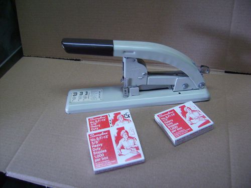 SWINGLINE 113 STRONG ARM ADJUSTABLE DEPTH HEAVY DUTY STAPLER + 3 Boxes Staples