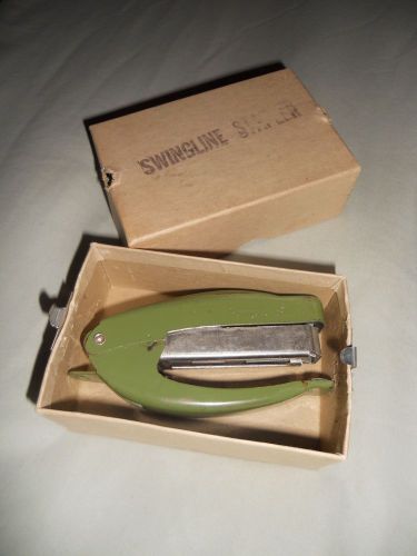Swingline cub plier stapler ~ avocado green ~ handheld original box works for sale