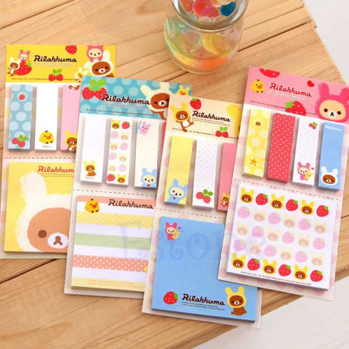 Post-it bookmark point it marker memo flags sticky notes strawberry bear sticker for sale