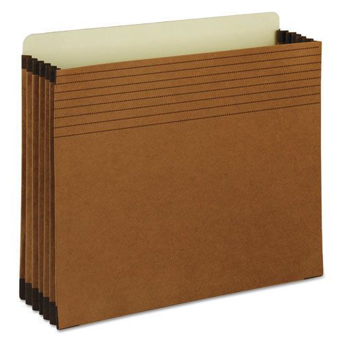 Easy Grip File Pocket, Letter, 5 1/4&#034; Exp, Redrope, 10/BX