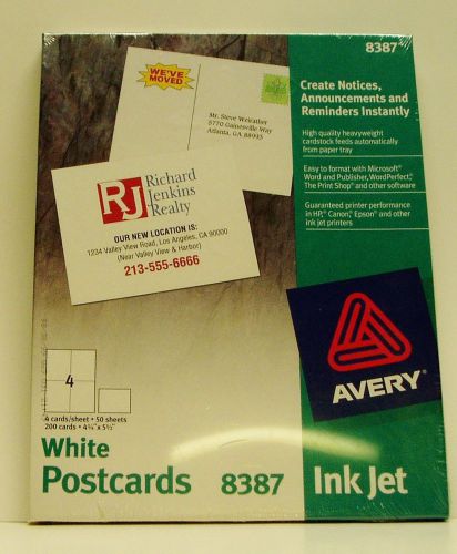 Avery 8387 White Postcards