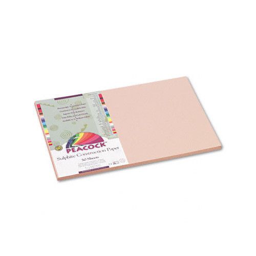 Peacock Sulphite Construction Paper, Rigid, 12 x 18 Light Brown Set of 4