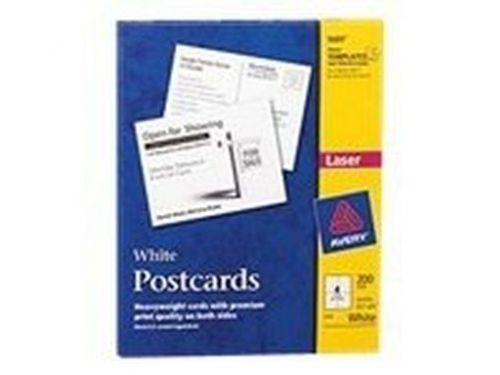 Avery Postcards - Two-sided matte perforated postcards - white - 4.25 in x  5689