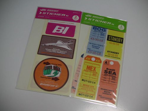 BI BRANIFF INTERNATIONAL STICKERS 03 &amp; 04 MIDORI TRAVELER`S NOTEBOOK