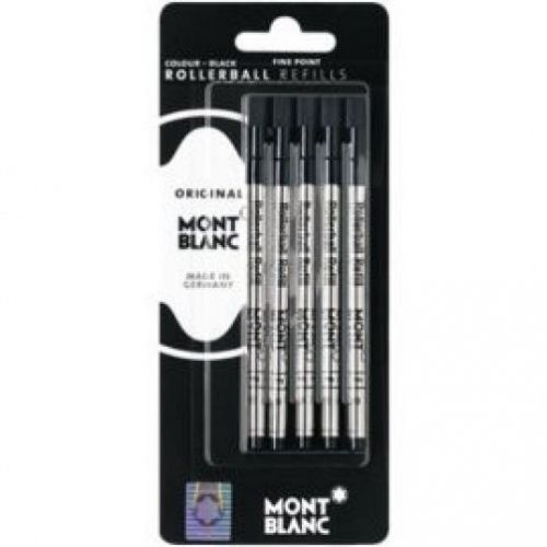 Montblanc Rollerball Refills, Black  Fine 107883 5-PACK