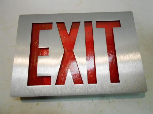 Nos lithonia florescent exit sign model #f2esir 120/277 single faced red letter for sale