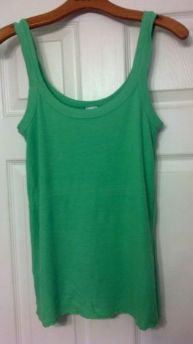 RARE! Splendid Lime Green Thermal/Waffle Shirt/TANK TOP/Cami ~ L 8/10 Modal/Pima