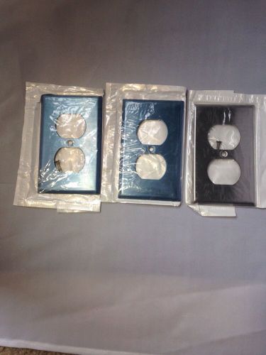 Leviton 84003 1 Gang Duplex SS S8 Wall Plate Lot of 3,