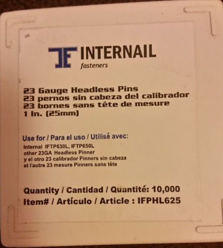 1&#034; 23GA Headless Pins Box Quantity of 10,000