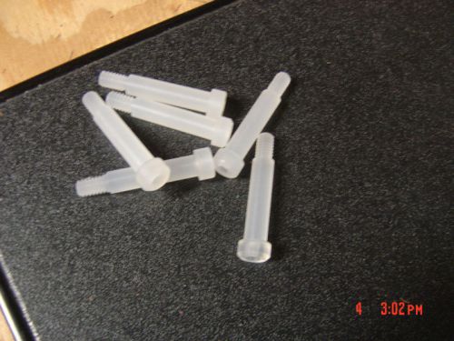 1/4-20 x1 1 3/4&#034; kel-f, pctfe, hex head shoulder screws for sale