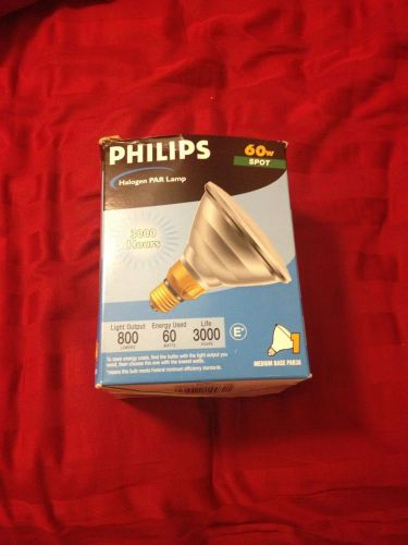 PHILIPS 60W 120V FLOOD LIGHT 60PAR38/HAL/SP10 NEW BOX OF 12*