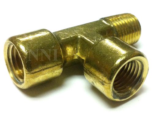 Brass Street Tee 1/4&#034; Female x 1/4&#034; Male x 1/4&#034; Female NPT Pipe Fitting