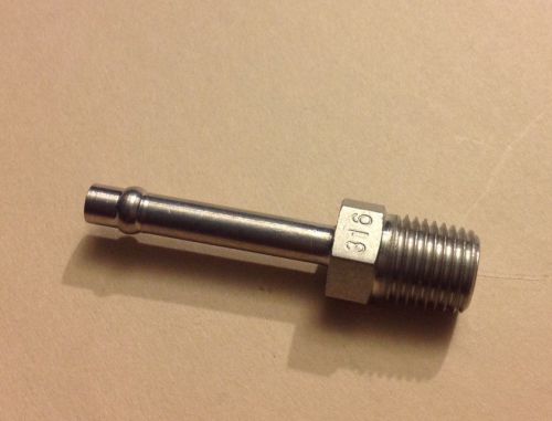 1/4&#034; Hose X 1/4&#034; Male NPT Stainless Steel Hose Barb / Stem - 4404-04-04-SS