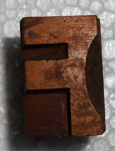 Vintage Letterpress Letter&#034;F&#034;Wood Type Printers Block typography Collection B11