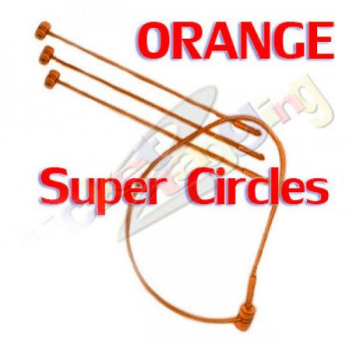 500 2.4&#034; ORANGE SECUR-A-TACH LOCKING LOOP CIRCLES PRICE TAG LUGGAGE TAGGING BARB