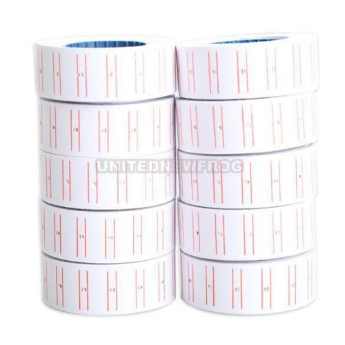 Un3f 10x paper tag price label sticker single row for mx-5500 price gun labeller for sale