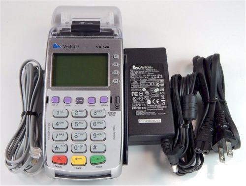 VeriFone Vx520 Dual Comm / EMV (Smart Card) reader / Contactless for Elavon