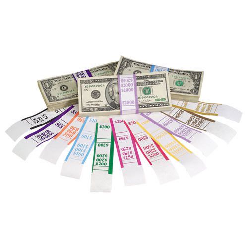 MMF Industries Currency Straps Self-Stick 50 1000/PK Violet