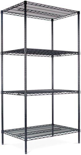 Alera SW503624BL Industrial Wire Shelving Starter Kit  4 Shelves  36w x 24d x 72