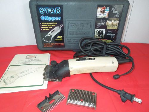 Wahl-lister &#034;star&#034;  livestock/dog professional shearing clippers w/ case &amp; parts for sale