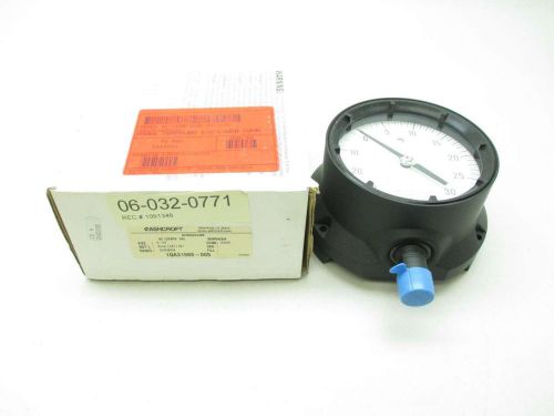 NEW ASHCROFT 45 1379PS 04L 0-30IN-HG 0-30PSI 1/2 IN NPT PRESSURE GAUGE D459794