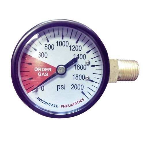 Co2 Pressure Gauge 1/4 Inch 2000 PSI (Right Side Mount) - G2042-2000C