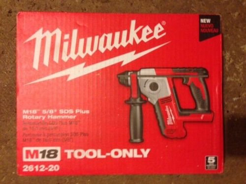 Milwaukee 2612-20 m18 18 volt lithium ion 5/8&#034; cordless sds plus rotary hammer for sale