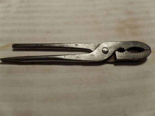 VINTAGE 8&#034; GAS PLIERS &#034;METROPOLITAN HARDWARE CO.&#034; BROOKLYN N.Y.