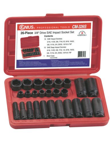 26PC 3/8&#034; Dr. SAE Impact Socket Set