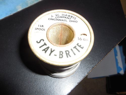 VINTAGE STAY BRITE SILVER SOLDER  1 LB  SPOOL