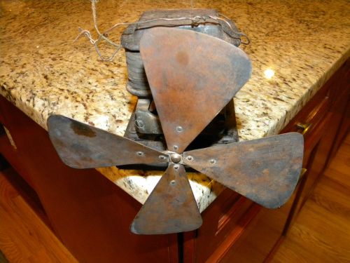 Circa 1890 Antique Bipolar Fan DC Electric Fan Motor