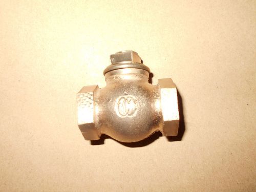 NICE 1/2 IN. OLD STYLE BRASS CHECK VALVE HORIZ. HIT MISS ENGINE STEAM WATER PUMP