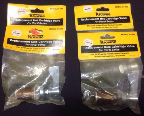 Krowne Replacement cartridge valve Model 21-308 (cold) &amp; Model 21-309 (hot)