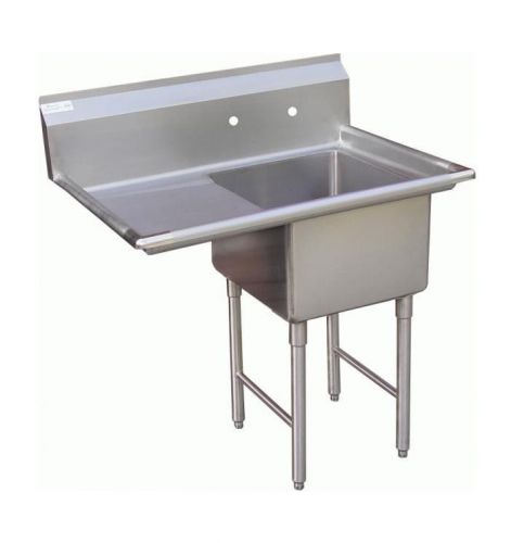 1 compartment prep sink 15&#034;x15&#034; with 1 left drainboard for sale