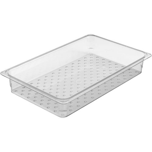 CAMBRO COLANDER PANS, GN 1/1, 3&#034; DEEP, 6PK CLEAR 13CLRCW-135