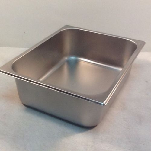 4&#034; Deep, 1/2 size standard weight SS  steam table/ Hotel pan