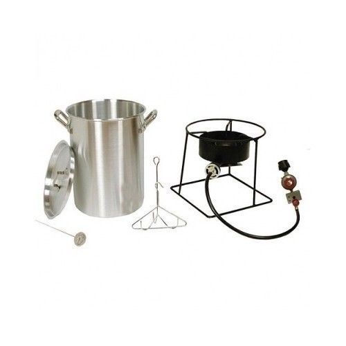 Stainless steel turkey beef pork chicken fryer frier 30 qt. pot thanksgiving gif for sale