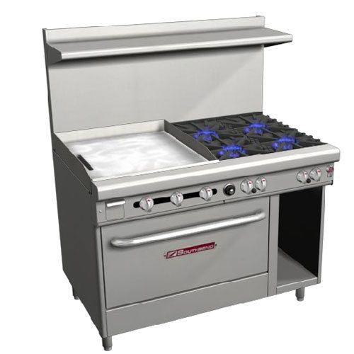 Southbend 4481dc-2gl range, 48&#034; wide, 4 burners (33,000 btu), 24&#034; manual griddle for sale