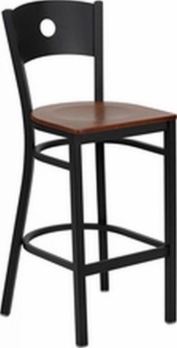 NEW METAL DESIGNER RESTAURANT BARSTOOLS CHERRY WOOD SEAT*LOT OF 10 BARSTOOLS*