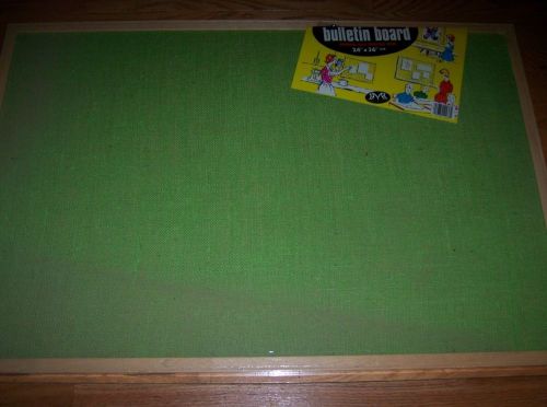 WOOD FRAMED BURLAP BULLETIN BOARD MESSAGE PHOTO GREEN 18 x 24 HOME OFFICE SCHOOL