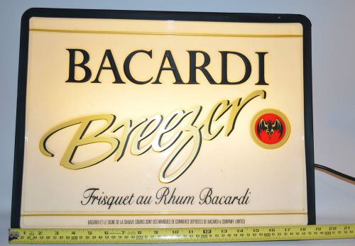 Bacardi Breezer Bar Pub Light Sign French Made with Plastic