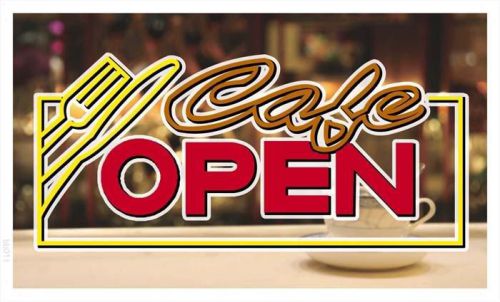 Bb011 cafe open banner shop sign for sale