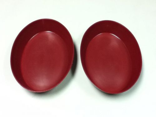 AA2 RESTAURANT DELI DELICATESSEN BURGUNDY 2 OVAL DISPLAY BOWL TRAY FOOD CATERING